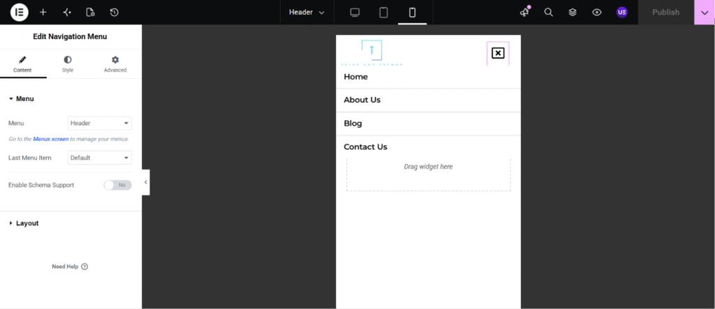Making the Website Mobile Responsive